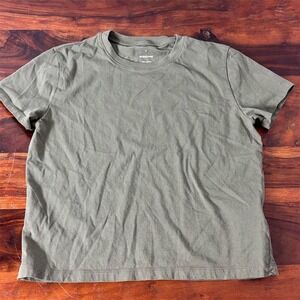 Everlane Women's Short Sleeve Crew Neck T-Shirt Green Size S